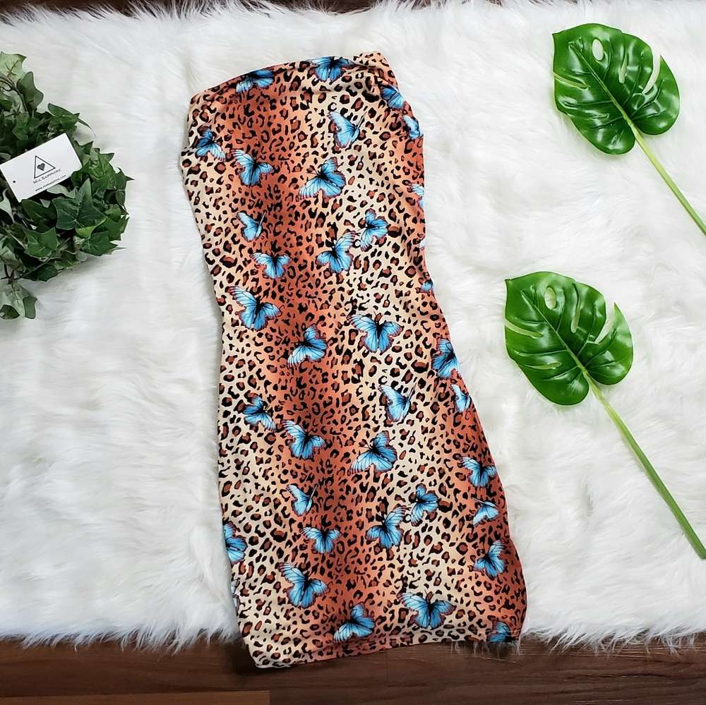 Butterfly Leopard Mini Dress